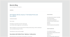 Desktop Screenshot of bennis-blog.de